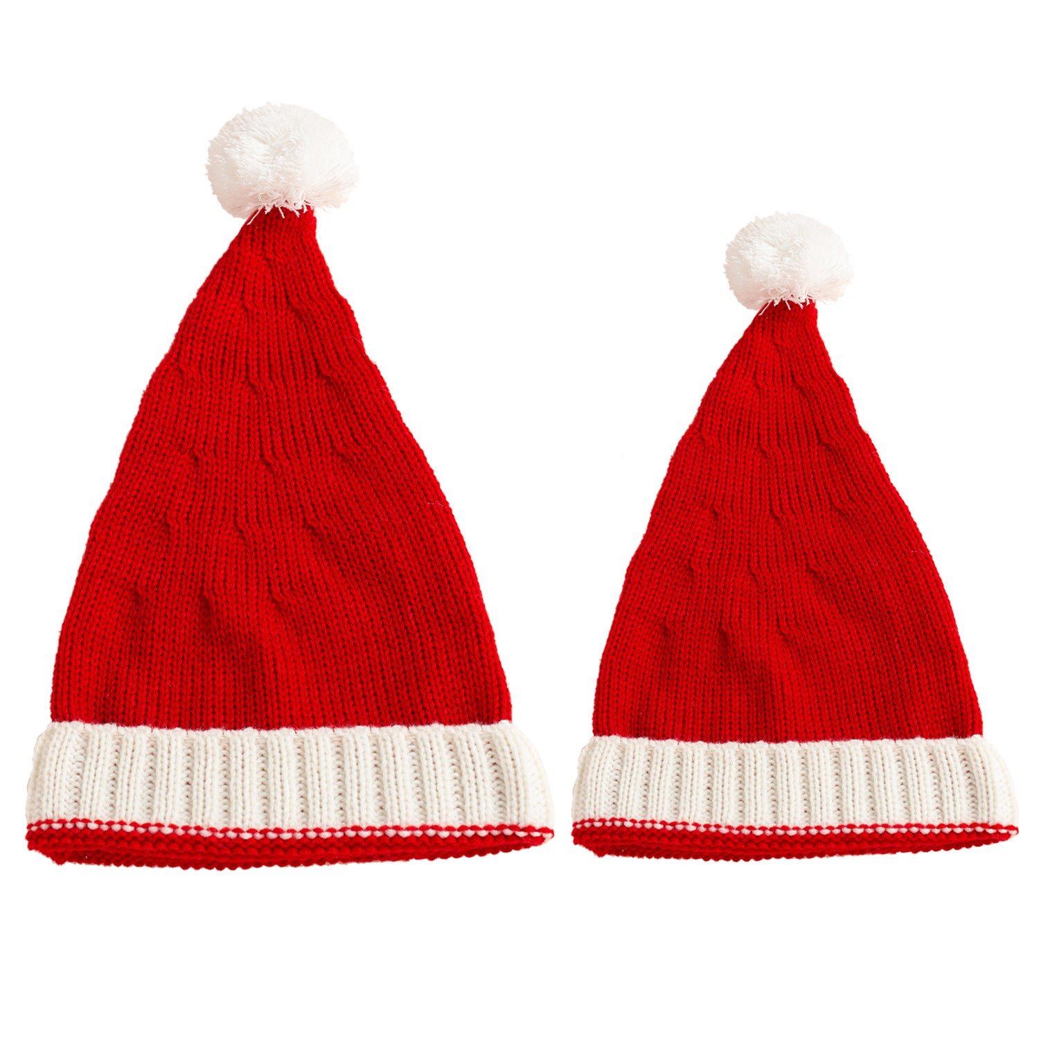 Wholesale 10pcs Christmas Warm Wool Ball Mother and Baby Knitted Hat